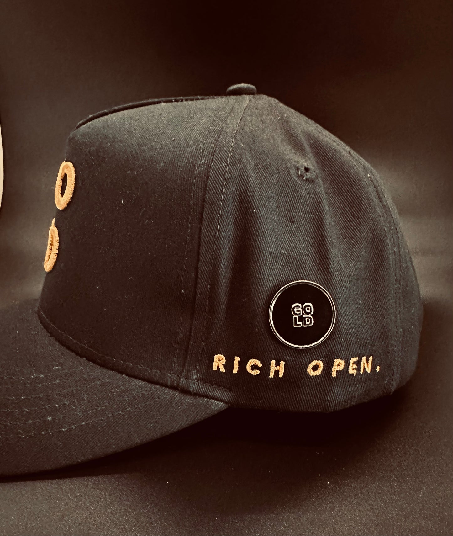 Up & Down “GOLD” Hat - Black (Black Ball Marker included)