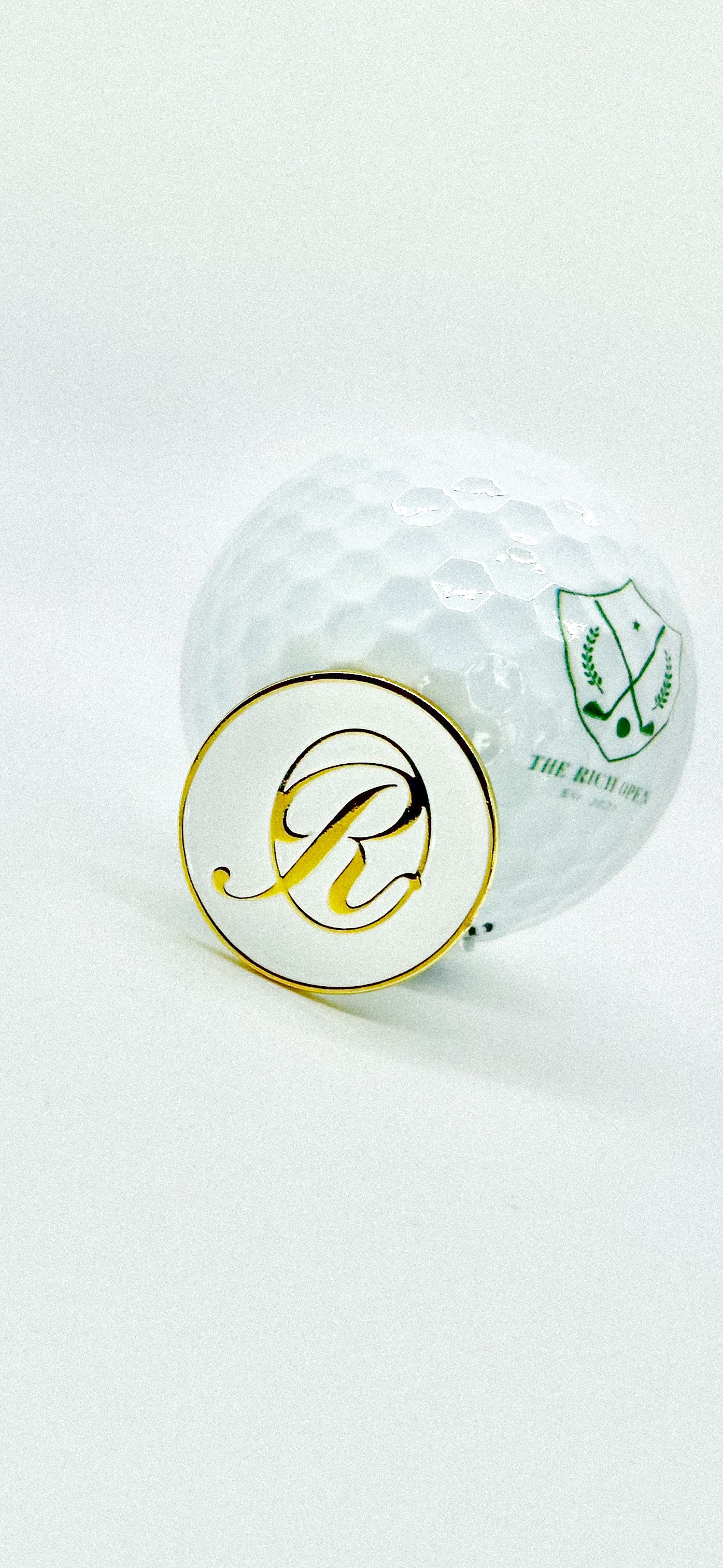 Vintage Ash & Gold Ball Marker