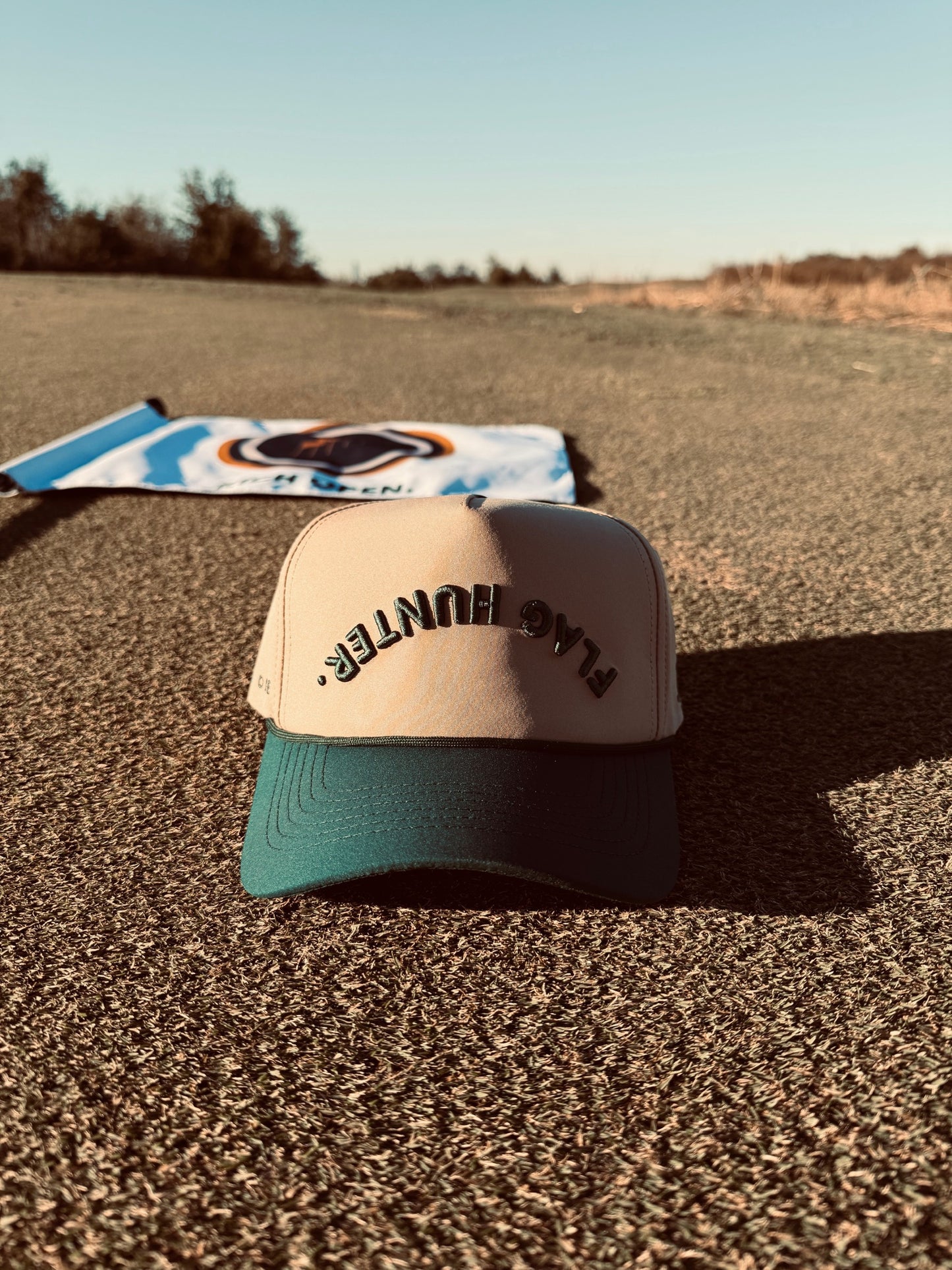 Flag Hunter Hat - Green on Khaki