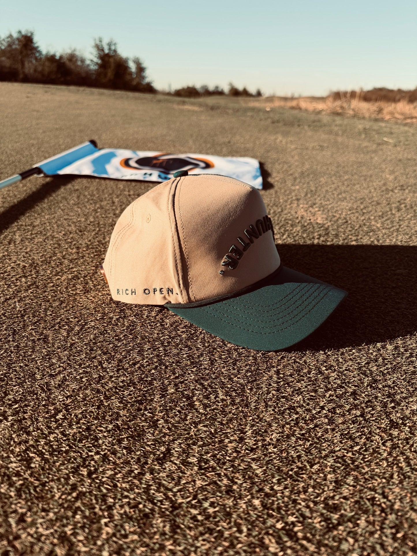 Flag Hunter Hat - Green on Khaki